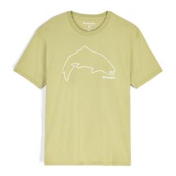 Футболка Simms Trout Outline T-Shirt Tent Green S