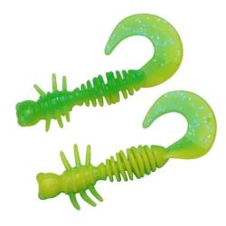 Силикон Berkley PowerBait Power Curly 55mm 10pcs #Sprng Grn/Snsne Ylw (1621141)