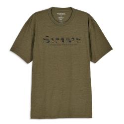 Футболка Simms Shroud Fill Logo T-Shirt Military Heather M