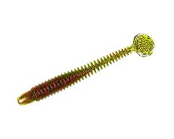 Силікон Lunker City Swimming Ribster 4" 8pcs #144 Watermelon Red Flake (88144)