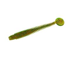 Силікон Lunker City Swimming Ribster 4" 8pcs #214 Motor Oil Pepper (88214)