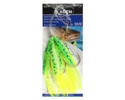 Морской монтаж Fladen Glowing Squids glow green hook size 10 (17-1512-10-0)