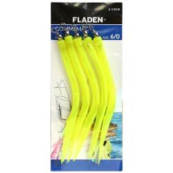 Морской монтаж Fladen Rubber Mac 5pcs size 6/0 Yellow (17-819-60)