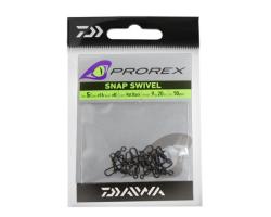 Вертлюжок з застібкою Daiwa Prorex Snap Swivel S 9kg 10pcs (15408-100)