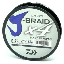 Шнур Daiwa J-Braid X4E 0,33mm-270m Dark Green