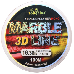 Волосінь TOUGHLON Marble 3D Line Red 100м. 0,25 (11,10кг.)