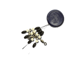 Стопор з вертлюжком Rolling Swivel With Pearl Beads And Olive Rubber Stopper FM-5016 # L