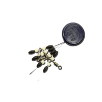 Стопор з вертлюжком Rolling Swivel With Pearl Beads And Olive Rubber Stopper FM-5016 # M